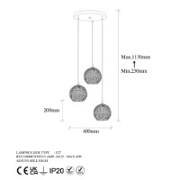 Люстра Opviq Hay 11890 фото №6 — интернет-магазин Desire.md