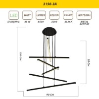 Lustră Opviq L1245 Black imaginea #5 — magazin online Desire.md