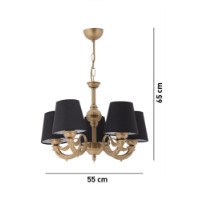 Люстра Opviq Fiona Black Gold фото №4 — интернет-магазин Desire.md