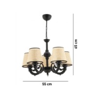 Lustră Opviq Fiona Coral Black Cream imaginea #4 — magazin online Desire.md