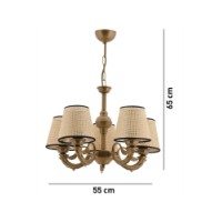 Lustră Opviq Fiona Coral Black Gold Cream imaginea #4 — magazin online Desire.md