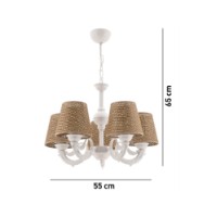 Люстра Opviq Fiona Hazeran Natural White фото №4 — интернет-магазин Desire.md