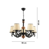 Lustră Opviq Fiona Coral Wood Black White Cream imaginea #4 — magazin online Desire.md