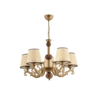 Lustră Opviq Fiona Coral Wood Gold White Cream imaginea #2 — magazin online Desire.md