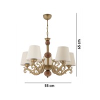 Люстра Opviq Fiona Wood White Gold Brown фото №4 — интернет-магазин Desire.md
