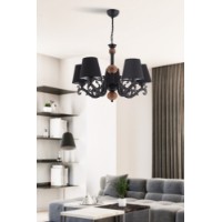 Lustră Opviq Fiona Wood Black Brown