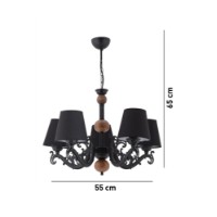 Lustră Opviq Fiona Wood Black Brown imaginea #4 — magazin online Desire.md