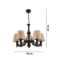 Люстра Opviq Fiona Hazeran Chain Black Natural фото №4 — интернет-магазин Desire.md