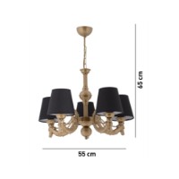 Люстра Opviq Fiona Chain Black Gold фото №4 — интернет-магазин Desire.md