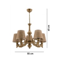 Люстра Opviq Fiona Hazeran Chain Natural Gold фото №4 — интернет-магазин Desire.md