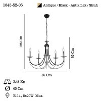 Люстра Opviq Ferra 52-05 фото №3 — интернет-магазин Desire.md