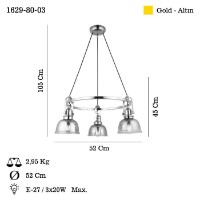 Люстра Opviq Mago 80-03 фото №3 — интернет-магазин Desire.md