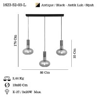 Люстра Opviq Hena 52-03-L фото №3 — интернет-магазин Desire.md