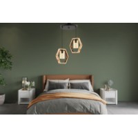Lustră Opviq Hexagon Double B Glass