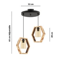 Lustră Opviq Hexagon Double B Glass imaginea #3 — magazin online Desire.md