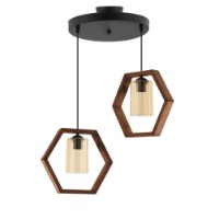 Люстра Opviq Hexagon Double Dark B Glass фото №2 — интернет-магазин Desire.md