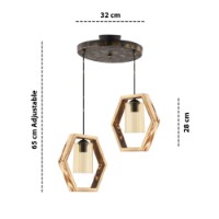 Lustră Opviq Hexagon Double G Glass imaginea #3 — magazin online Desire.md