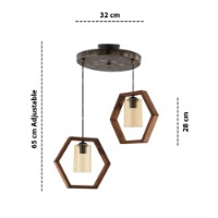 Lustră Opviq Hexagon Double Dark G Glass imaginea #3 — magazin online Desire.md
