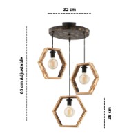 Люстра Opviq Hexagon Triple G фото №3 — интернет-магазин Desire.md