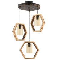 Люстра Opviq Hexagon Triple G Glass фото №2 — интернет-магазин Desire.md
