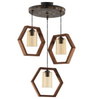 Lustră Opviq Hexagon Triple Dark G Glass imaginea #2 — magazin online Desire.md