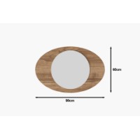Oglindă Hanah Home Obble Walnut imaginea #5 — magazin online Desire.md