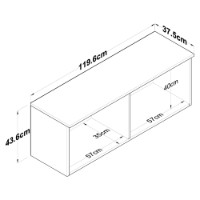 Настенный шкаф Rani EA143 White фото №2 — интернет-магазин Desire.md