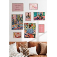 Set de 8 picturi Wallity Cgs-077-Wooden-Byk