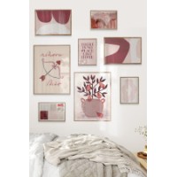 Set de 8 picturi Wallity Cgs-080-Wooden-Byk imaginea #2 — magazin online Desire.md