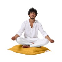 Fotoliu moale Atelier Del Sofa Cushion Pouf 70x70 Yellow imaginea #2 — magazin online Desire.md