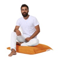 Fotoliu moale Atelier Del Sofa Cushion Pouf 70x70 Orange imaginea #3 — magazin online Desire.md