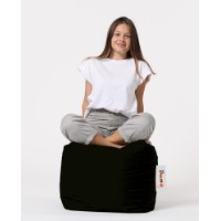 Fotoliu moale Atelier Del Sofa Square Pouf Black imaginea #3 — magazin online Desire.md
