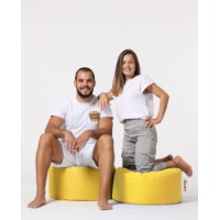 Fotoliu moale Atelier Del Sofa Round Pouf Yellow imaginea #8 — magazin online Desire.md