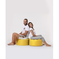 Fotoliu moale Atelier Del Sofa Round Pouf Yellow imaginea #9 — magazin online Desire.md