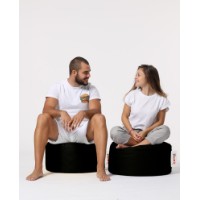 Fotoliu moale Atelier Del Sofa Round Pouf Black imaginea #7 — magazin online Desire.md