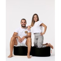 Fotoliu moale Atelier Del Sofa Round Pouf Black imaginea #8 — magazin online Desire.md
