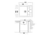 Кухонная мойка Montebella 615x500 Puma фото №2 — интернет-магазин Desire.md