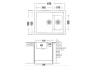 Кухонная мойка Montebella 615x500/15 Lama фото №2 — интернет-магазин Desire.md