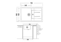 Кухонная мойка Montebella 780x500 Lama фото №2 — интернет-магазин Desire.md