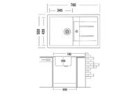 Кухонная мойка Montebella 780x500/15 Chinchilla фото №2 — интернет-магазин Desire.md