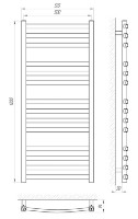 Полотенцесушитель Laris Grand P14 500х1200 фото №2 — интернет-магазин Desire.md