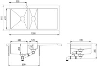 Chiuvetă de bucătărie Aquasanita Helika LUN151M-L imaginea #3 — magazin online Desire.md