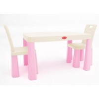 Măsuță pentru copii cu scaune Doloni Beige/Pink (04680/12) imaginea #1 — magazin online Desire.md