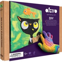 Set pentru creatie OKTO Clay Black Cat 29x29cm (20056)