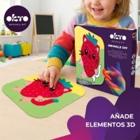Set pentru creatie OKTO Clay Coloring With Clay Animals 24x24cm (25029) imaginea #4 — magazin online Desire.md
