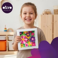 Set pentru creatie OKTO Clay Garden Flowers 15x15cm (25011) imaginea #3 — magazin online Desire.md