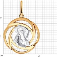 Pandantiv SOLOVOV JEWELRY 93-130-01296-1 1,86g imaginea #2 — magazin online Desire.md