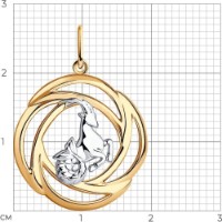 Pandantiv SOLOVOV JEWELRY 93-130-01294-1 1,68g imaginea #2 — magazin online Desire.md