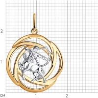 Pandantiv SOLOVOV JEWELRY 93-130-01293-1 1,72g imaginea #2 — magazin online Desire.md