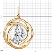 Pandantiv SOLOVOV JEWELRY 93-130-01290-1 1,75g imaginea #2 — magazin online Desire.md